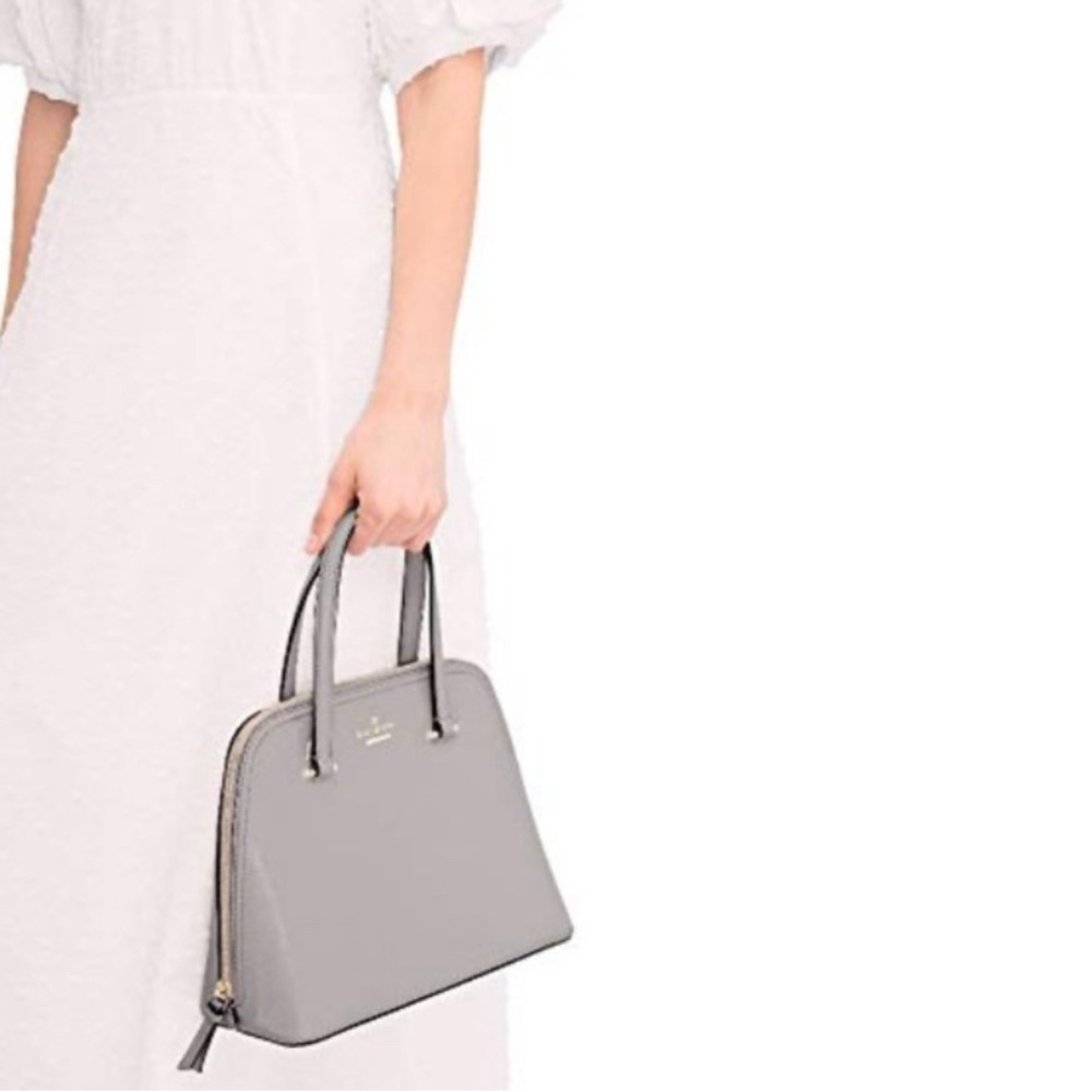 Kate Spade Patterson Drive Small Dome Leather Crossbody in Grey